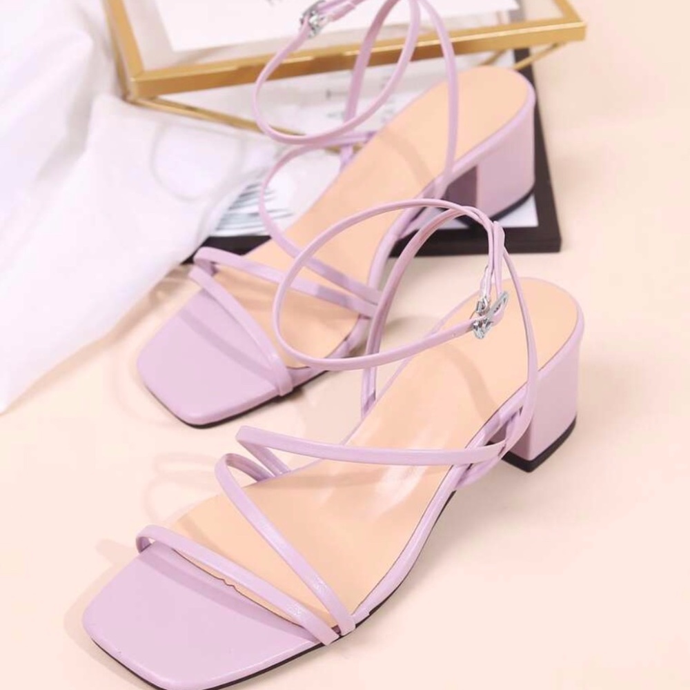 Thin Strap Chunky Heeled Sandals